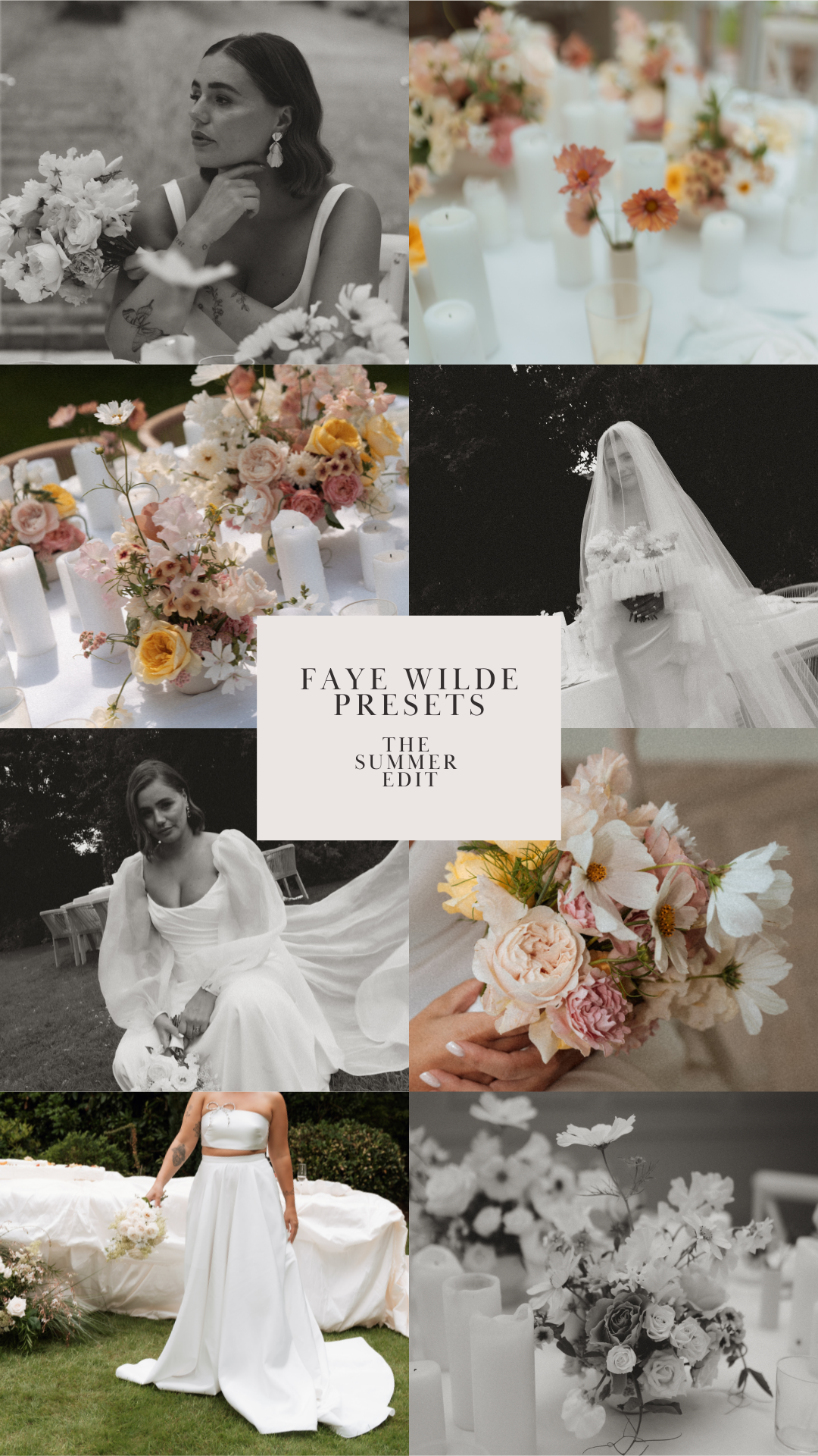 Editorial Wedding Photography Lightroom Presets: THE SUMMER EDIT by Faye Wilde Photography