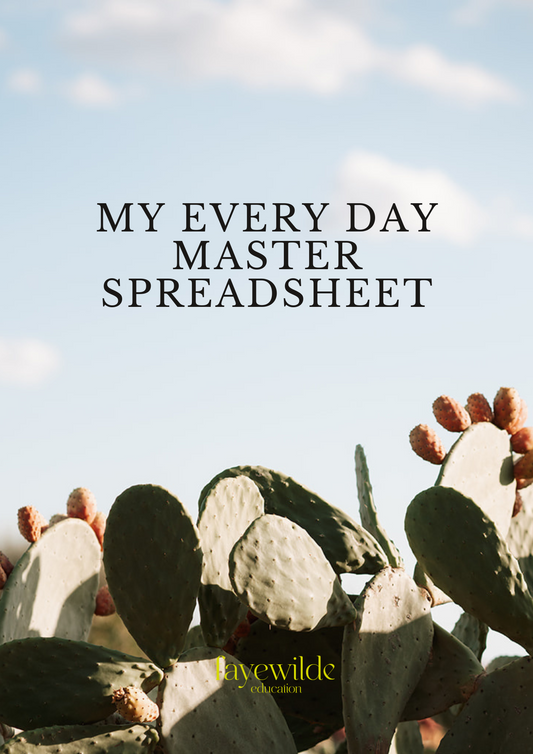 My every day master spreadsheet template