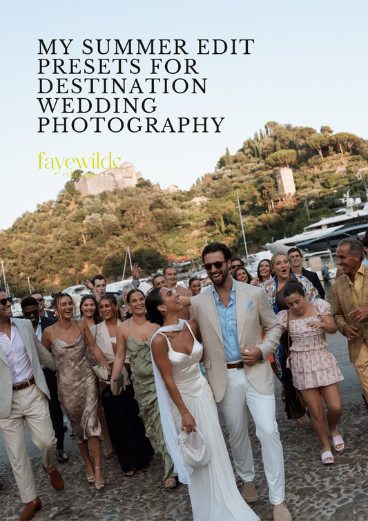 Editorial Wedding Photography Lightroom Presets: THE SUMMER EDIT by Faye Wilde Photography