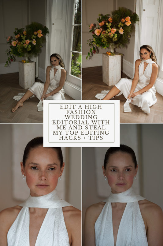 Edit a high fashion wedding editorial with me and steal my top editing hacks + tips